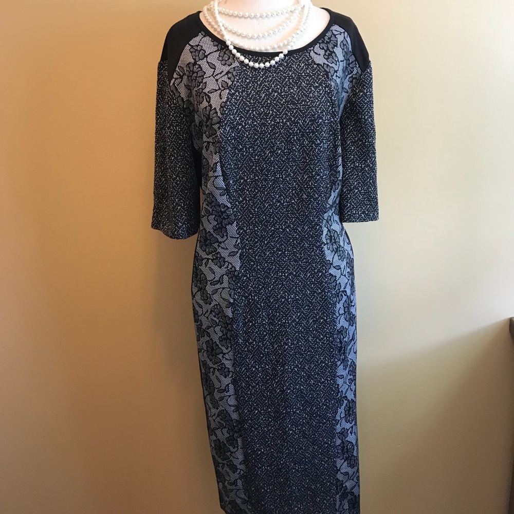3/4 Sleeve Knee Length Dress